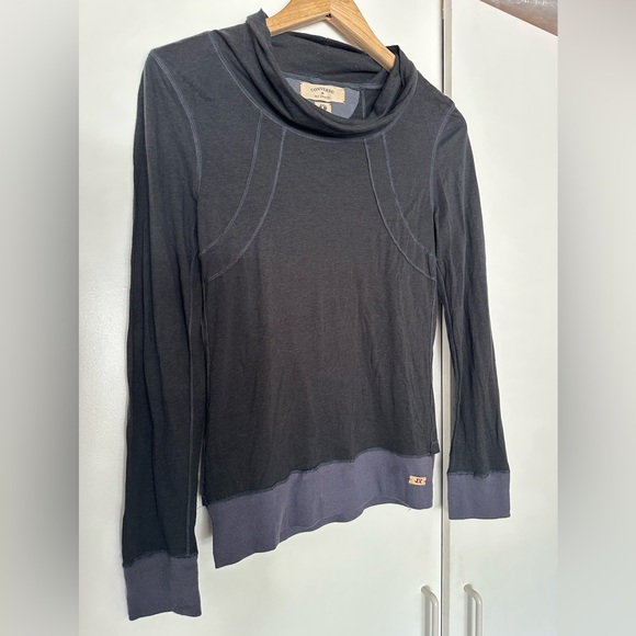 Converse x John Varvatos Charcoal and Navy Long Sleeve Blouse Size M - Picture 1 of 8